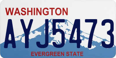 WA license plate AYJ5473