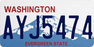 WA license plate AYJ5474