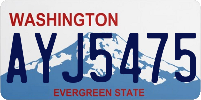 WA license plate AYJ5475