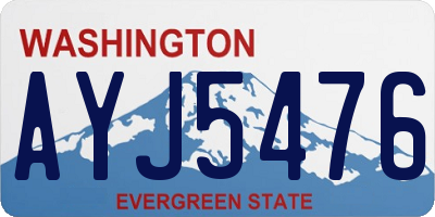 WA license plate AYJ5476