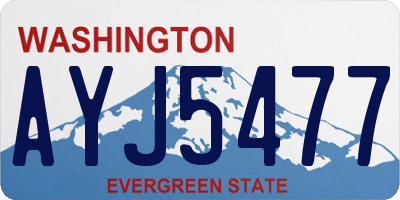 WA license plate AYJ5477