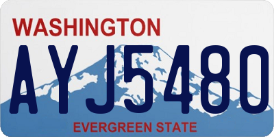 WA license plate AYJ5480