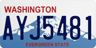 WA license plate AYJ5481