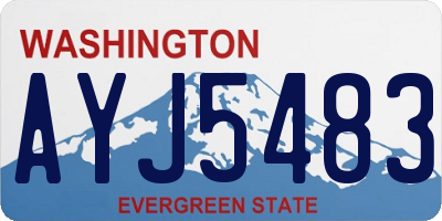 WA license plate AYJ5483