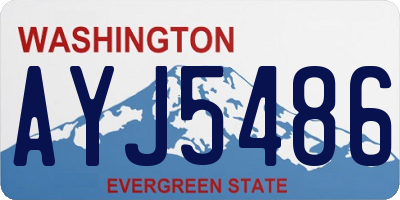 WA license plate AYJ5486
