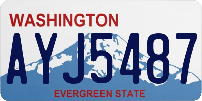WA license plate AYJ5487