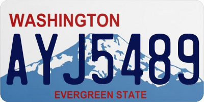 WA license plate AYJ5489