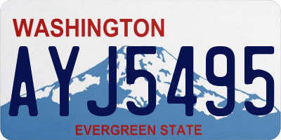 WA license plate AYJ5495