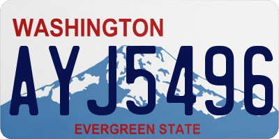WA license plate AYJ5496