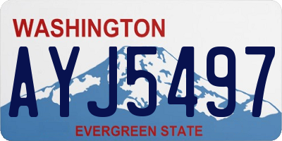 WA license plate AYJ5497