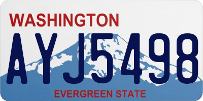 WA license plate AYJ5498
