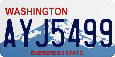 WA license plate AYJ5499