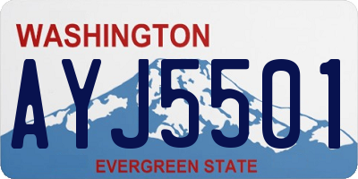 WA license plate AYJ5501