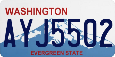 WA license plate AYJ5502