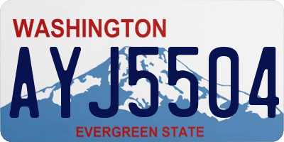 WA license plate AYJ5504