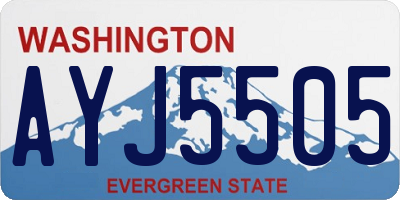 WA license plate AYJ5505