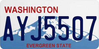 WA license plate AYJ5507