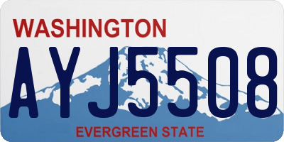 WA license plate AYJ5508