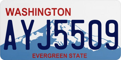 WA license plate AYJ5509