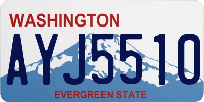 WA license plate AYJ5510