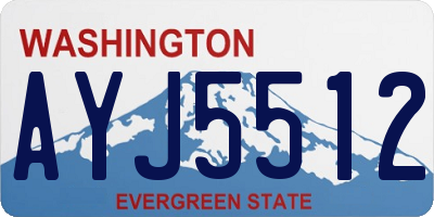 WA license plate AYJ5512