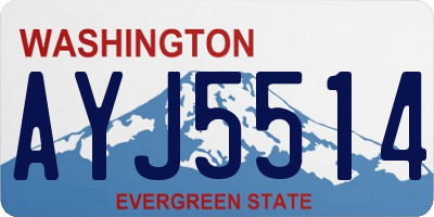 WA license plate AYJ5514