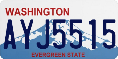 WA license plate AYJ5515