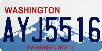 WA license plate AYJ5516