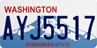 WA license plate AYJ5517