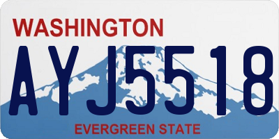 WA license plate AYJ5518