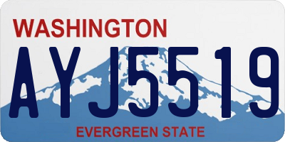 WA license plate AYJ5519