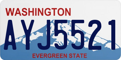 WA license plate AYJ5521