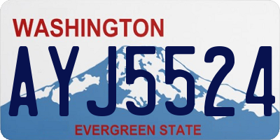 WA license plate AYJ5524