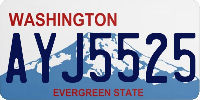 WA license plate AYJ5525