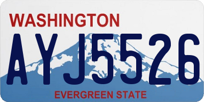 WA license plate AYJ5526