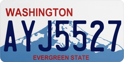 WA license plate AYJ5527