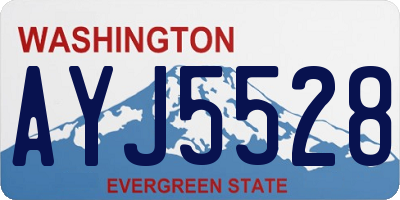 WA license plate AYJ5528