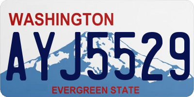 WA license plate AYJ5529