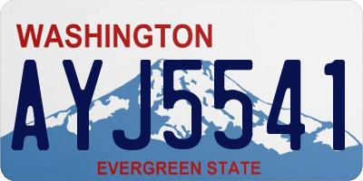 WA license plate AYJ5541