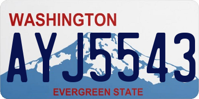 WA license plate AYJ5543