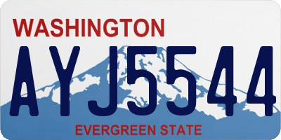 WA license plate AYJ5544