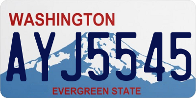 WA license plate AYJ5545