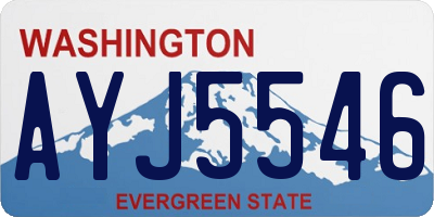 WA license plate AYJ5546