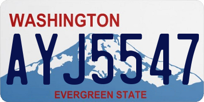 WA license plate AYJ5547