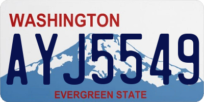 WA license plate AYJ5549