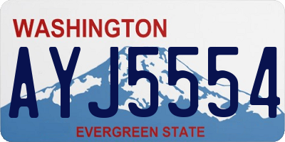 WA license plate AYJ5554