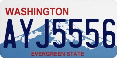 WA license plate AYJ5556