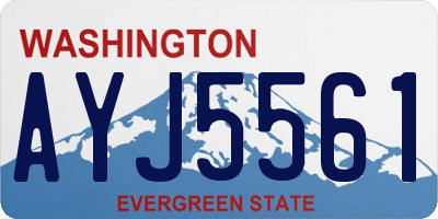 WA license plate AYJ5561