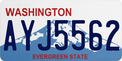 WA license plate AYJ5562