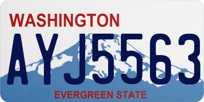 WA license plate AYJ5563